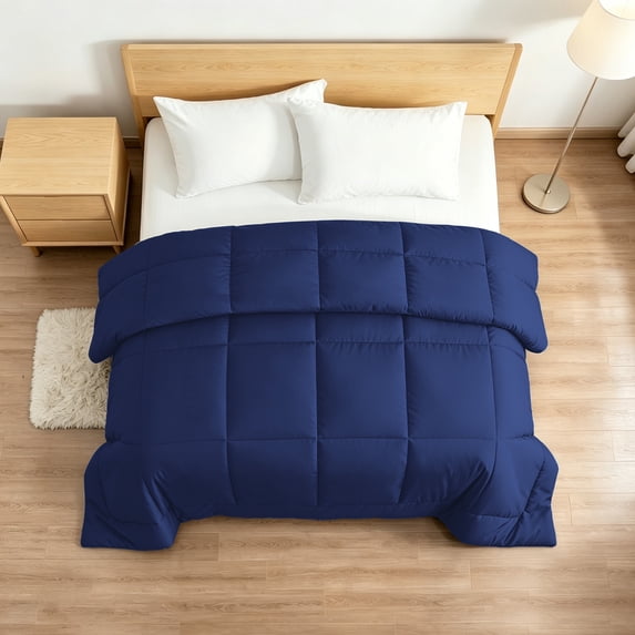 Kelnaro Premium Twin Duvet Insert, Down Alternative Comforter with Corner Tabs, Navy Blue