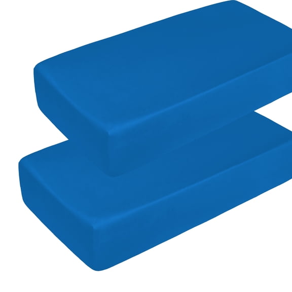 Kelnaro Royal Blue Fitted Crib Sheet 2 Pack 28x52 Inch, Soft Microfiber Toddler Fitted Sheet, Machine Washable for Girls & Boys