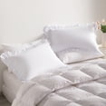 thumbnail image 1 of Kelnaro Ruffled Pillow Cases King 20"x36", 2 Pack Microfiber, Elegant Ruffle Pillow Shams for Bedroom Decor, White, 1 of 5