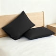 thumbnail image 1 of Kelnaro Standard Size Microfiber Pillowcases 20x26 Inch - 2 Pack, Soft & Breathable, Hypoallergenic - Black, 1 of 6