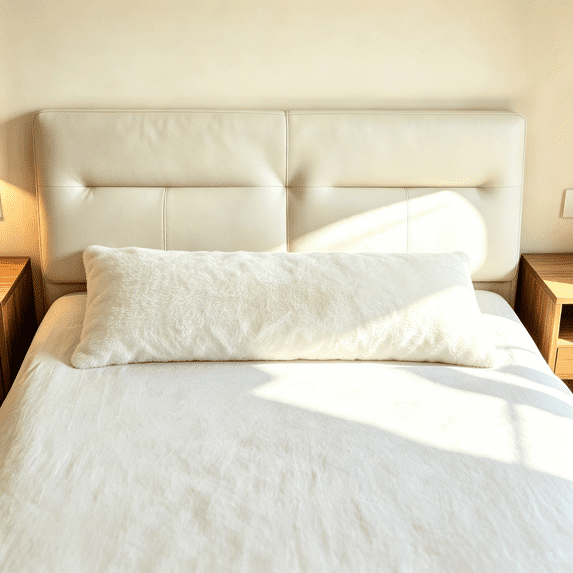 Kelnaro Velvet Body Pillowcase 20"x54", Ultra Soft Hypoallergenic Body Pillows Cover, White