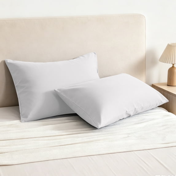 Kelnaro White Queen Pillowcases 20x30 Inch, 2 Pack 100% Pure Cotton Envelope Ultra Soft Hypoallergenic Pillow Cases
