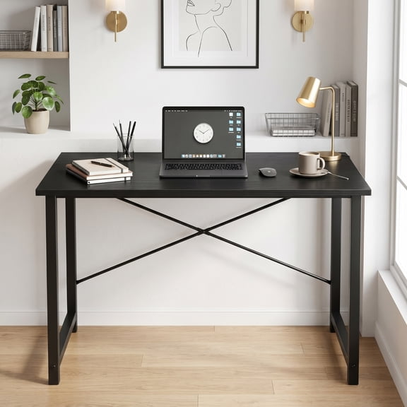 Kelno 40.5 Inch Computer Desk Simple Office Desk Table for Gaming Home Writing Study Desk，Black