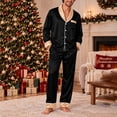thumbnail image 1 of Kelon Christmas Family Pajamas Matching Sets, Long Sleeve Button Down Pj Set, Festival Party Holiday Sleepwear, comfort Soft Long Pants Lounge Set, 1 of 9