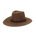 thumbnail image 1 of Kelon Classic Western Cowboy Hat, Men's Leather & Metal Embellished Design, Casual Outdoor Brown Wide Brim Headwear, One Size Cowboy, 1 of 3