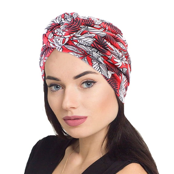 Kelon Cotton Twist Knot Turban, Adjustable Elastic Hijab Cap, Soft Chemo Beanie Scarf, Ethnic Wrapped Head Wrap Accessories, One Size Heardband