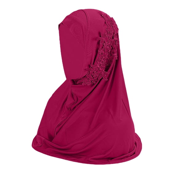 Kelon Double Loop Crepe Hijab, Easy Slip On Pull Over Design, Soft Convenient Shawl Headscarf for Daily Wear, One Size Heardband