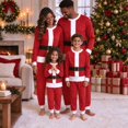 thumbnail image 1 of Kelon Family Matching Sets, Silk Satin Christmas Pajamas for Family with Red Bow, Matching Christmas Pajamas for Couples, Christmas Family Pajamas Matching Sets, Christmas Pjs for Family, 1 of 7