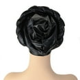 thumbnail image 1 of Kelon Fashion Satin Lined Hair Bonnet, Beaded Braid Turban Cap, Ruffle Head Wrap for Daily Sleeping and Casual Wear, One Size Bucket Hats, 1 of 4