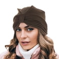 thumbnail image 1 of Kelon Floral Bohemian Turban, Soft Stretchy Head Cover Wrap, Vintage Ethnic Daily Headwear, One Size Heardband, 1 of 4