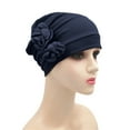 thumbnail image 1 of Kelon Floral Decor Elastic Headband Hat, Fashion Wrinkled Headwear for Daily Casual Matching, One Size Heardband, 1 of 7