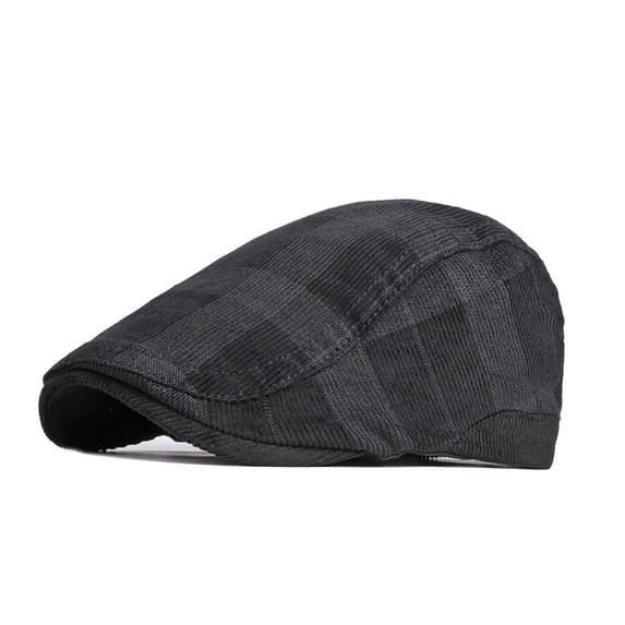 Kelon Herringbone Newsboy Cap, Classic Baker Boy Flat Hat, Casual Daily Headwear for Men Daily Wear, One Size Berets