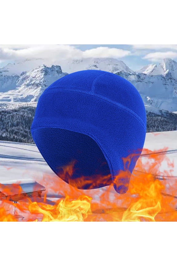 Plaid Knitted Fleece Lined Hat, Thickened Ear Protection Beanie, Warm Outdoor Winter Headwear for Men Women, One Size Baseball Caps