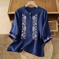 thumbnail image 1 of Kelon Short Sleeve Womens Linen Cotton Tops Vacation Casual Outfits Blouses Dressy Casual Summer Outfits 2026, 1 of 5