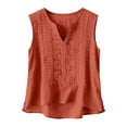 thumbnail image 1 of Kelon Tank Top for Women V Neck Boho Tops Work Blouses Business Casual Outfits Lightweight Shirt Casual Going Out Top, L, 1 of 6
