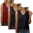 thumbnail image 1 of Womens Clothes Kelon Tank Top for Women V Neck Fashion Beach Vacation Clothes Business Casual Outfit, M, 1 of 9