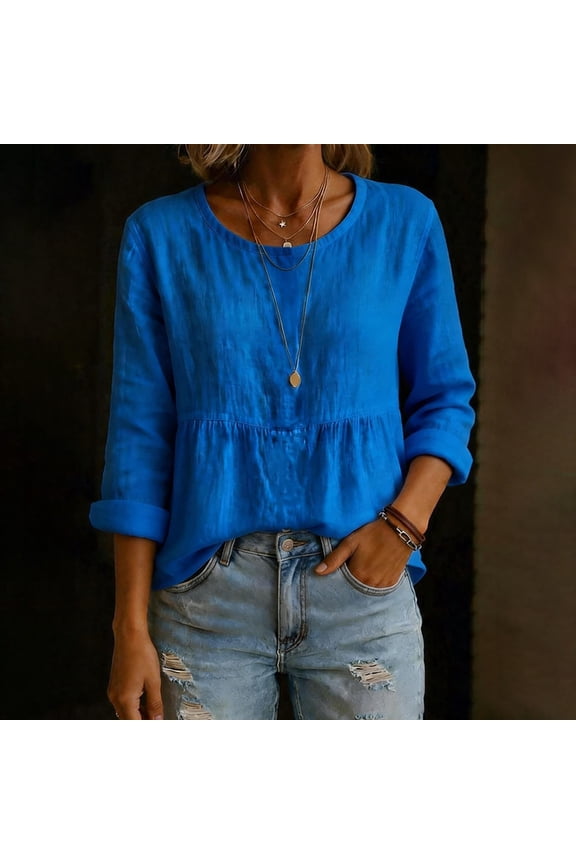 Tops for Women Long Sleeve Cowl Neck Boho Tops Business Casual Office Top Summer Spring Clothes, XL