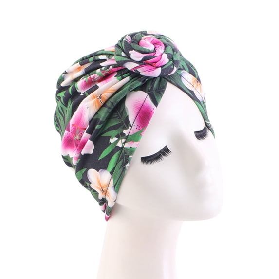 Kelon Twist Knot Pre-Tied Head Wrap, Soft Cotton Turban Hat, Adjustable Elastic Hijab, Ethnic Lace Up Tube Cap, Chemo Beanie Scarf, Multi-Style Daily Headwear, One Size Heardband