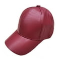 thumbnail image 1 of Kelon Under $5 Unisex Leather Baseball Cap, Men Adjustable Structured PU Classic Baseball Cap HatÃ¯Â¼ÂWinter for Elderly Father, 1 of 4