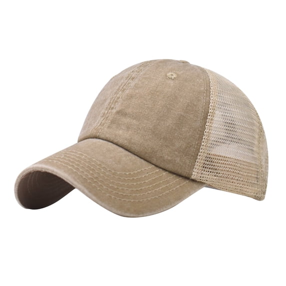 Kelon Unisex Denim Baseball Cap, Adjustable Buckle Sunscreen Hat, Retro Washed Distressed Peaked Cap for Outdoor Daily, One Size Baseball Caps