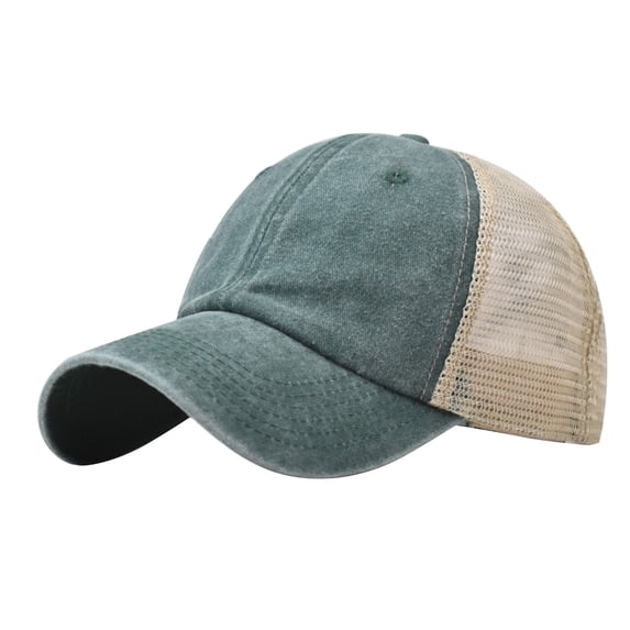 Kelon Unisex Denim Baseball Cap, Adjustable Buckle Sunscreen Hat, Retro Washed Distressed Peaked Cap for Outdoor Daily, One Size Baseball Caps