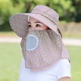 thumbnail image 1 of Kelon Unisex Foldable Wide Brim Sun Hat, UV Protection Detachable Visor with Face Cover & Neck Flap, Breathable Removable Shield Cap, Outdoor Bucket Headwear for Fishing Hiking Garden Sports, 1 of 4