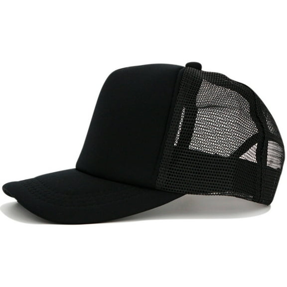 Kelon Unisex Solid Embroidery Mesh Trucker Hat, Light Plate Sun Shading Baseball Cap, Breathable Outdoor Sunscreen Headwear, One Size Visors