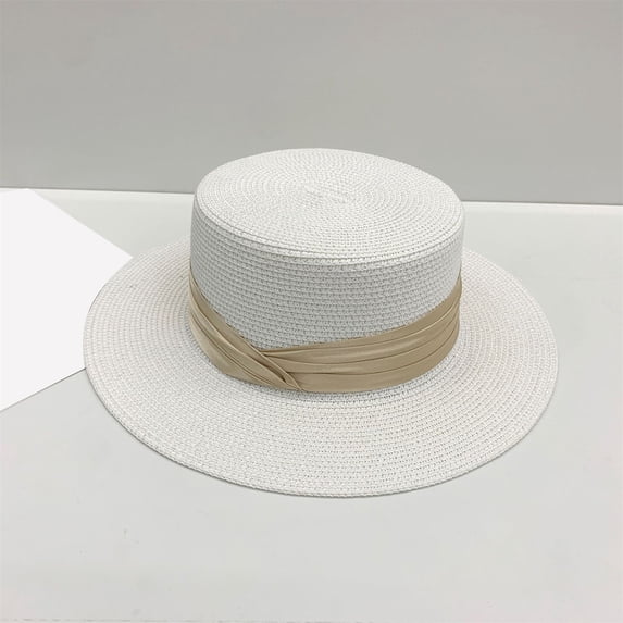 Kelon Unisex Straw Panama Hat, Wide Brim Breathable Sun Hat for Summer Vacation, One Size Sun Hats