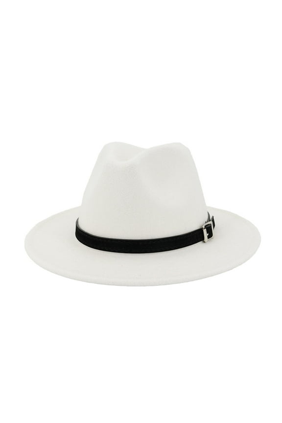 Western Cowboy Hat for Men Women Classic Roll Up Fedora Hat with Buckle Belt