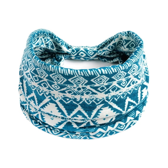Kelon Wide Elastic Knotted Headband, Non Slip Sweat Wicking Hairband, Soft Stretch Sports Hijab for Yoga Running Workout Daily Wear, One Size Heardband
