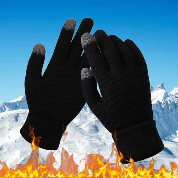 Kelon Winter Gloves for Men Women-Warm TouchScreen Cold Weather Gloves,Wool Knit Thermal Adults Gloves for Driving Texting