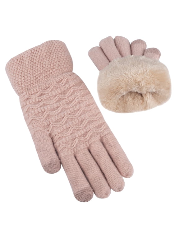 Winter gloves for women Touch screen Elastic Thermal knit Lining Warm Gloves for Cold weather