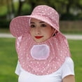 thumbnail image 1 of Kelon Women Detachable Flap Sun Visor Hat, Foldable Wide Brim UV Protection Cap, Removable Face & Neck Cover, Lightweight Summer Beach Outdoor Headwear, One Size Sun Hats, 1 of 4