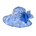thumbnail image 1 of Kelon Women Wide Brim Fisherman Sun Hat, Summer Outdoor Travel Sunshade Headwear, One Size Sun Hats, 1 of 2