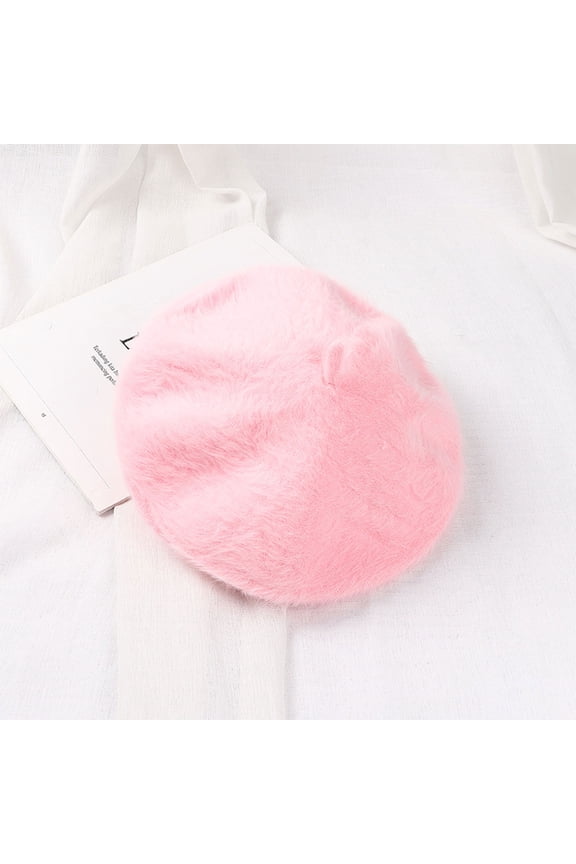 Women Winter Warm Beret Hat, Classic Knitted Design, Casual Versatile Headgear for Daily and Outdoor Activities, One Size Berets