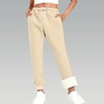 thumbnail image 1 of Kelon Women's Casual Pants, Fleece Lined Sweatpants Women Winter Warm Sherpa Lined Athletic Joggers Pants with Pockets, S, 1 of 4