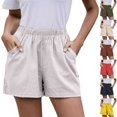 thumbnail image 1 of Kelon Women's Casual Pants, Women Casual Summer Shorts Elastic High Waisted Short Pants with Pockets Casual Loose Pant Summer Outfits, M, 1 of 4