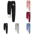 thumbnail image 1 of Kelon Women's Casual Pants, Women's Warm Sherpa Lined Athletic Sweatpants Jogger Fleece Pants with Pockets Winter Warm Jogger Sweatpants, S, 1 of 3