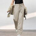 thumbnail image 1 of Kelon Women's Casual Pants, Womens Cotton Pants Wide Leg Dress Pants Women Business Casual High Waisted Work Trousers Pants with Pockets, 3XL, 1 of 8