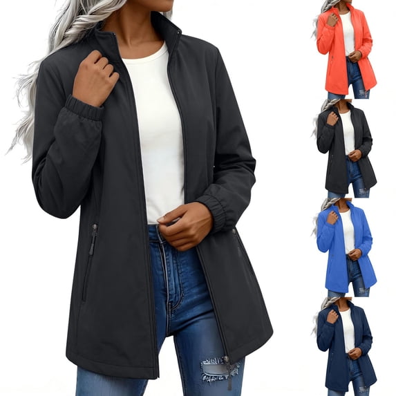 Kelon Women's Lightweight Softshell Jacket Windbreaker Jacket for Running Hiking, 4XL