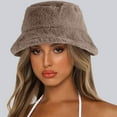 thumbnail image 1 of Kelon Women's Plush Shearling Fisherman Hat, Cozy Fuzzy Winter Bucket Headwear, One Size Bucket Hats, 1 of 6