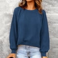 thumbnail image 1 of Kelon Women's Tops Long Sleeve Crew Neck Lightweight Shirt Casual Going Out Top Fashion Tunics Trendy Flowy Clothing, M, 1 of 4