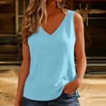 thumbnail image 1 of Womens Clothes Tops Kelon Womens Crop Tank Tops Crew Neck Boho Tops Summer Business Work Basic Tees Travel Vacation Clothes, L, 1 of 3