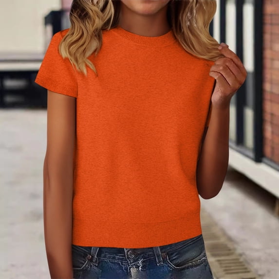 Womens Shirts Short Sleeve Kelon Womens Summer Tops Short Sleeve Shirts Cowl Neck Business Casual Fashion Outfit Going Out Outfits Y2k Clothes, M