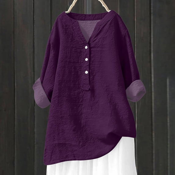 Womens Clothing Kelon Womens Summer Tops Short Womens 3/4 Length Sleeve V Neck 2026 Spring Summer Fashion Clothes, XL