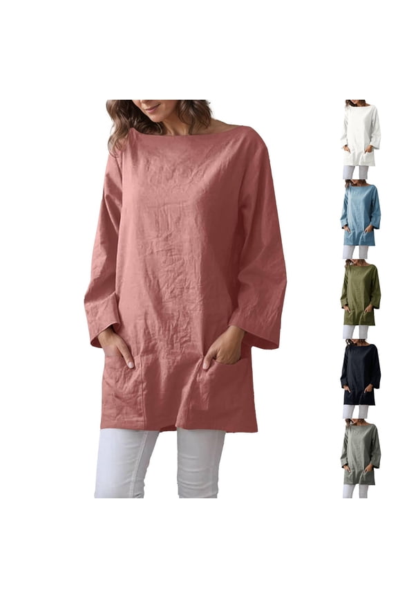 Womens Tops Long Sleeve Cowl Neck Boho Tops Lightweight Shirt Casual Going Out Top Fashion Tunics Trendy Flowy Clothing, XL