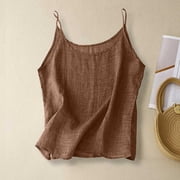 Womens Clothing Kelon Womens Tops Short Sleeve Shirts Crew Neck Linen Cotton Blouses Business Casual Outfits Summer Outfits 2026 Fashion Clothing Blouses, L