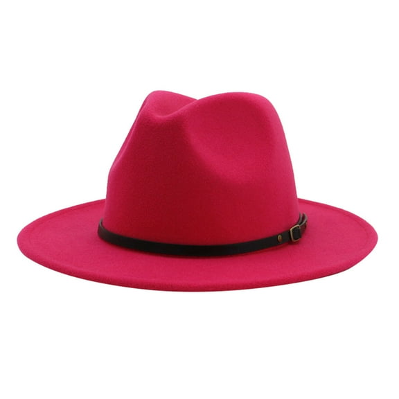 Kelon Womens Western Cowboy Hats, Western Cowgirl Hats Wide Brim Fedoras Hat with Belt Buckle