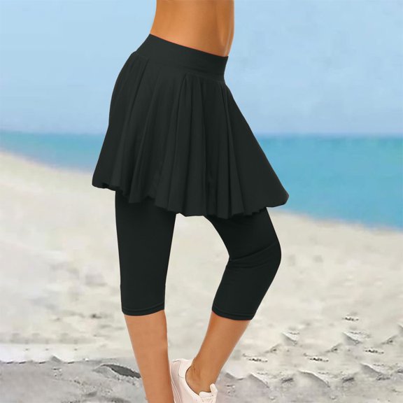 Kelon Yoga Pants, Womens Shorts Tennis Skirt High Waisted Athletic Skorts Capris Yoga Leggings with Skirts&Tennis Pickleball Summer Workout Clothing, XL