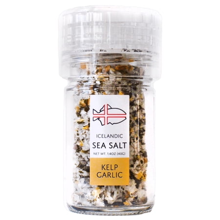 Kelp Garlic - Icelandic Sea Salt Nordic Catch ( Net 1.4oz Adjustable Grinder)